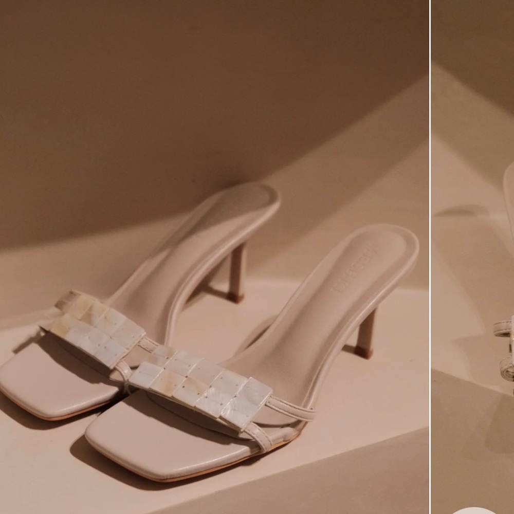 Meshki Shell Lucy - Ivory Pearl Mules